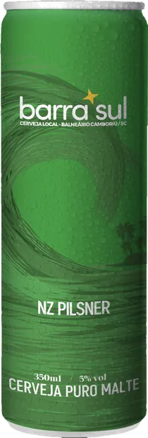 Lata de NZ Pilsner Barra Sul, 350 ml